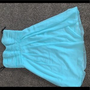 Strapless Aqua Dress